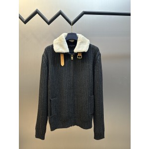 루이비통(LV) 캐시미어 울 혼방 퍼 칼라 자켓 의류