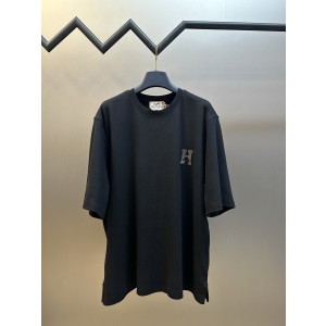 에르메스(HERMES) 가죽 로고 반팔 티셔츠 의류