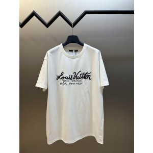 루이비통(LV) 프린트 자수 반팔 티셔츠 의류