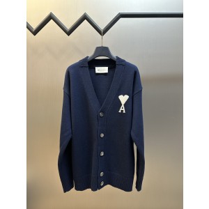 아미(AMI) 하트 자카드 울 가디건 의류