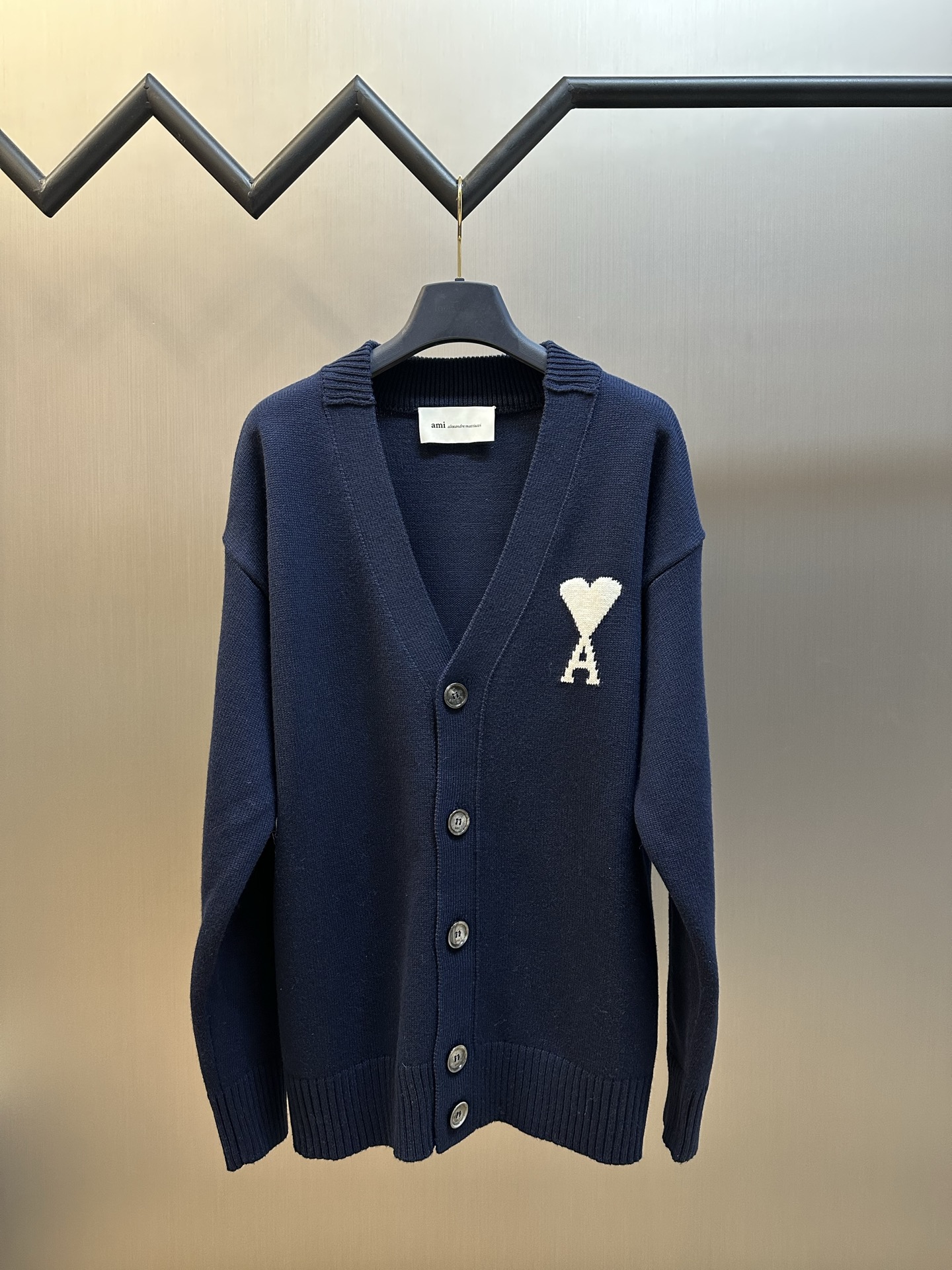 아미(AMI) 하트 자카드 울 가디건 의류
