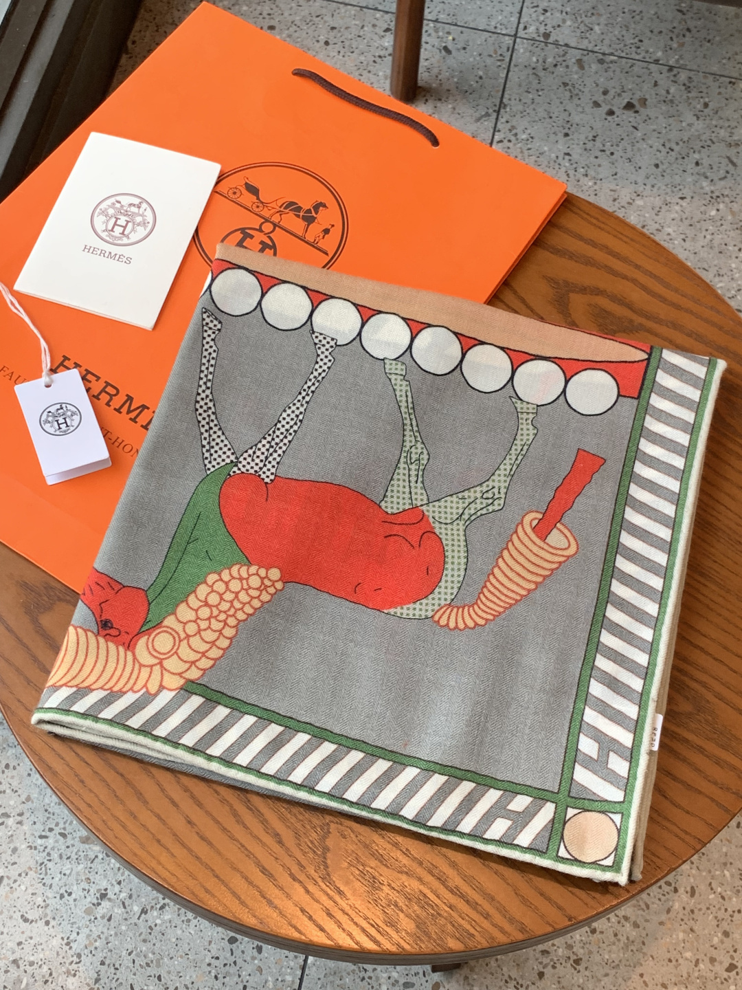 에르메스(HERMES) 풀 스피드 캐시미어 실크 목도리 스카프