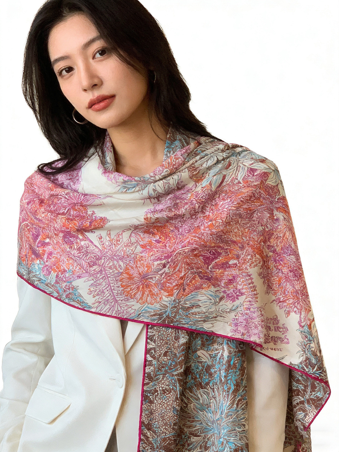 에르메스(HERMES) 캐시미어 실크 목도리 스카프