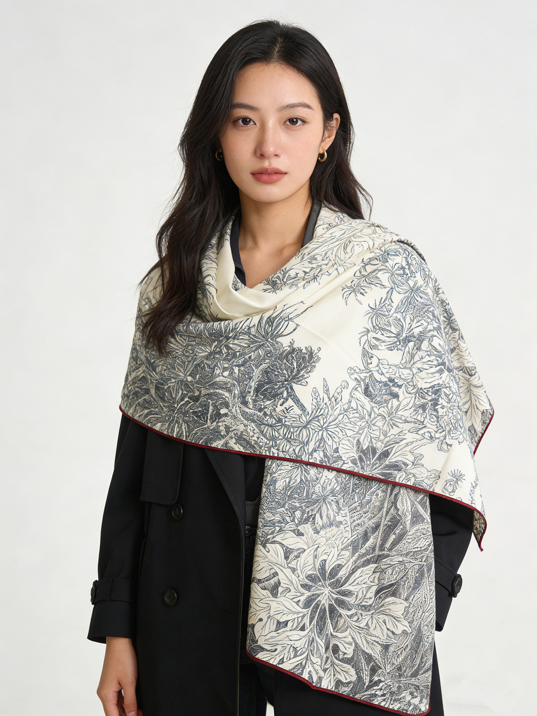 에르메스(HERMES) 캐시미어 실크 목도리 스카프