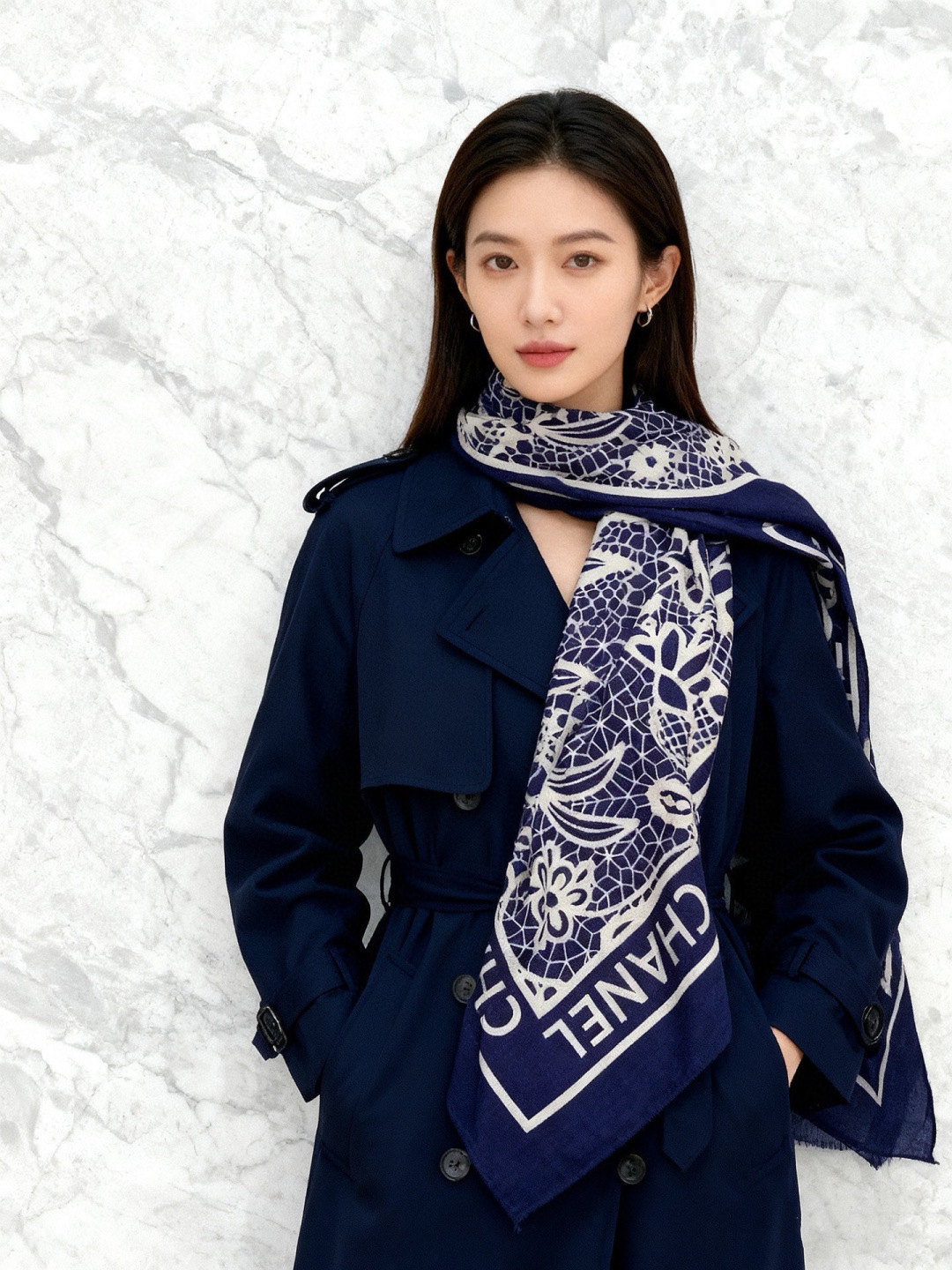 샤넬(CHANEL) 캐시미어 실크 목도리 스카프