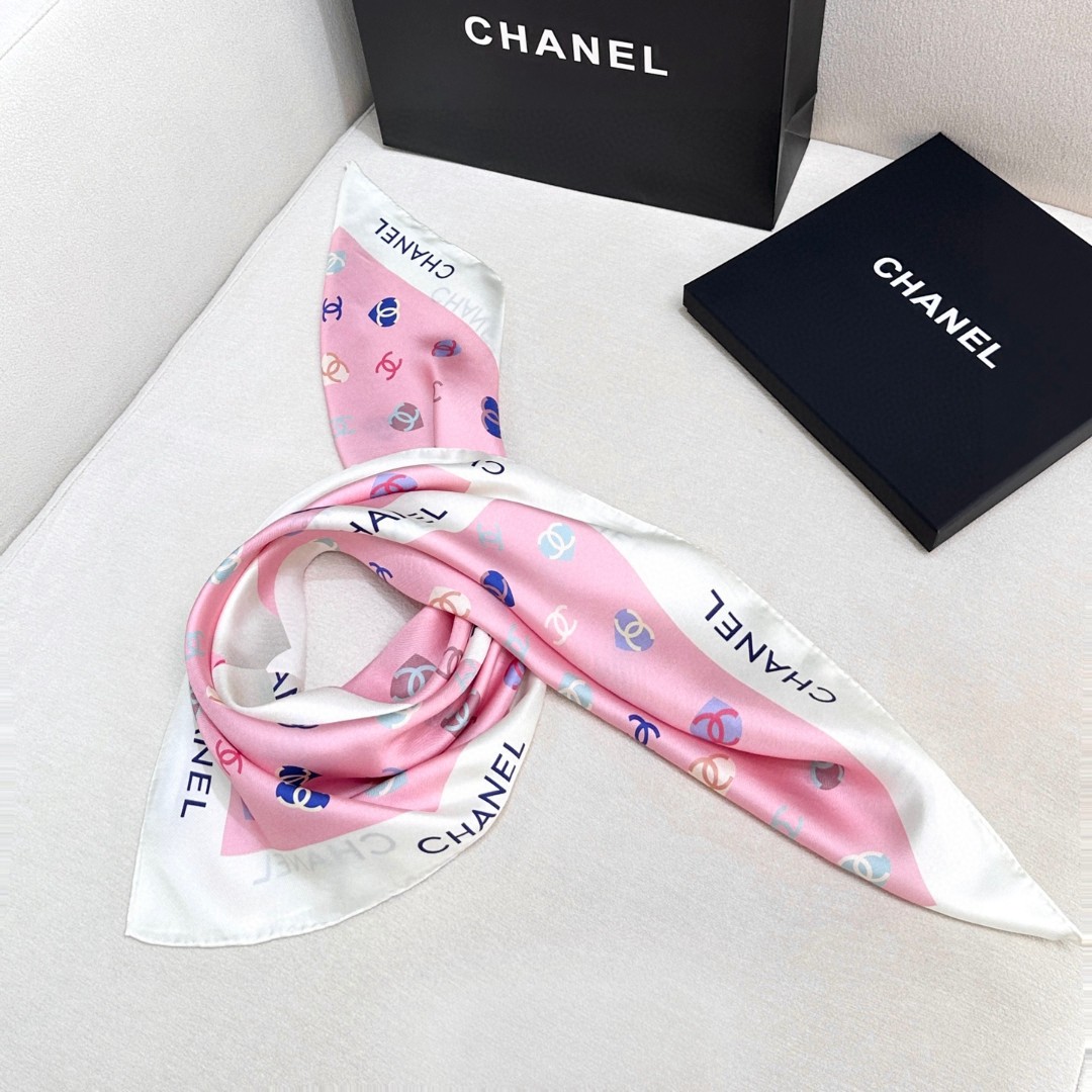 샤넬(CHANEL) 리본 실크 목도리 스카프