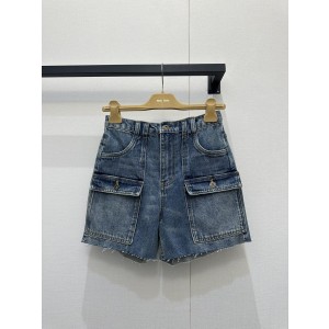 미우미우(MIU MIU) 멀티포켓 데님 카고 쇼츠 의류