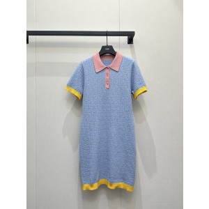 펜디(FENDI) 자카드 니트 반팔 원피스 의류