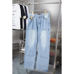 루이비통(LV) 자수 로고 데님 카고 팬츠 의류