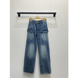 미우미우(MIU MIU) 복고 멀티포켓 카고 데님 팬츠 의류