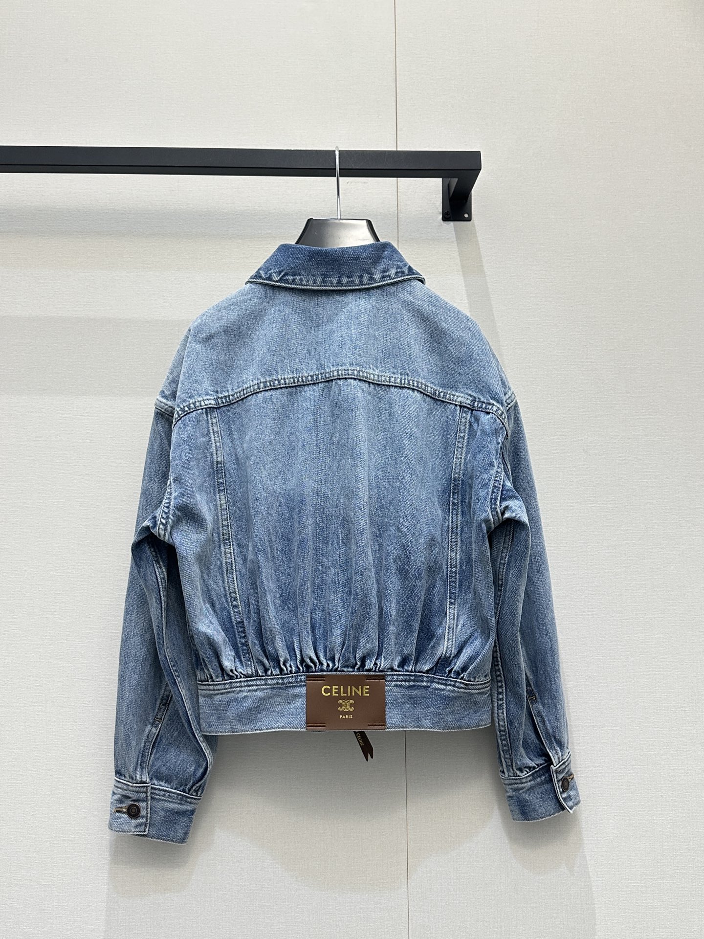 Celine 셀린느 레더 패치 투웨이 데님 자켓 재킷 의류