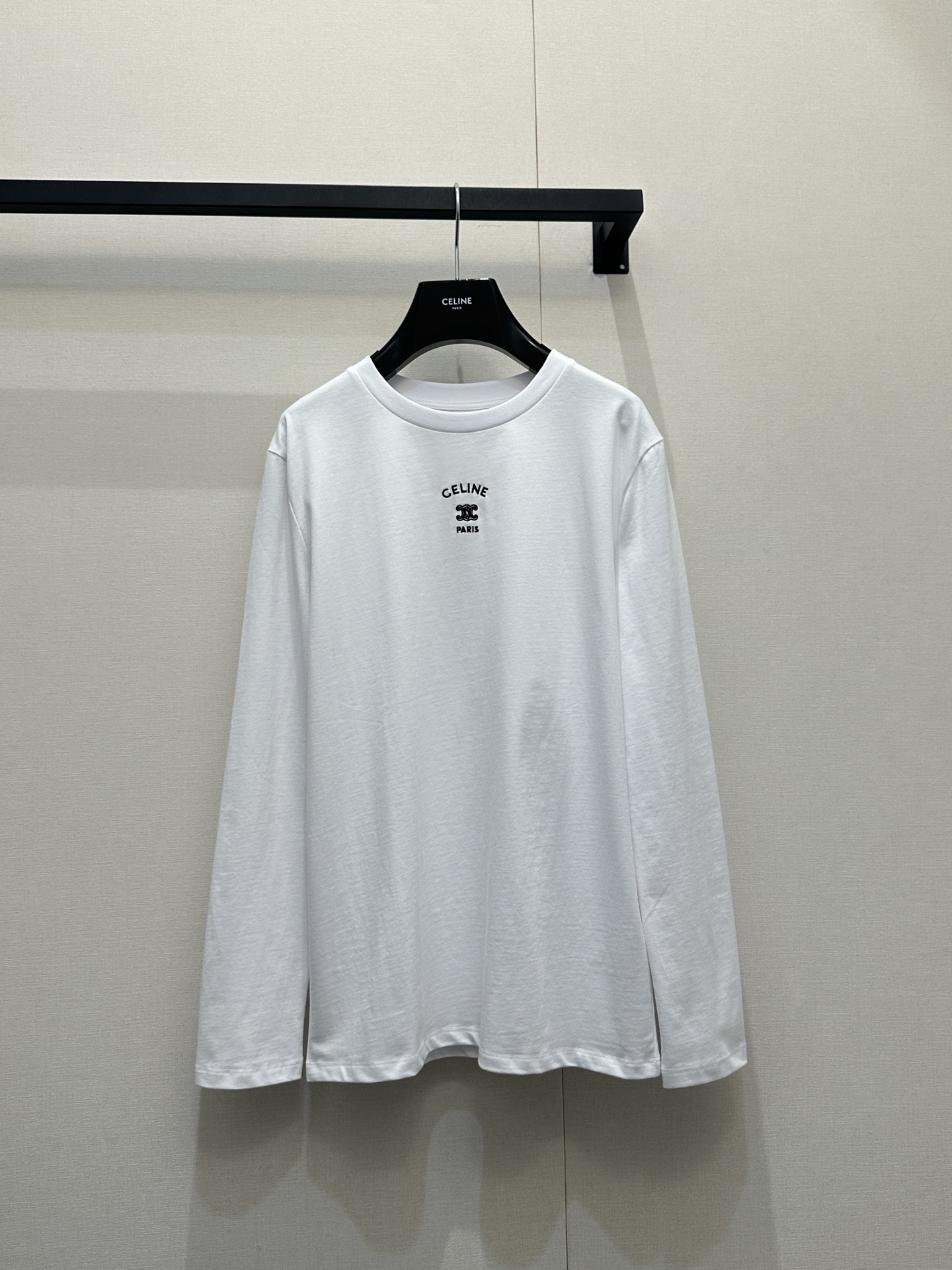 Celine 셀린느 트리오페 자수 슬림 긴팔 티셔츠 의류