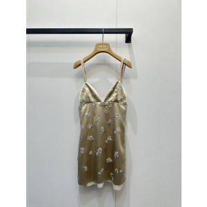 miumiu 미우미우 플라워 비딩 슬립 드레스 원피스 의류