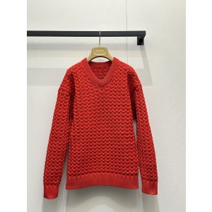 miumiu 미우미우 펀칭 기하학 패턴 V넥 긴팔 니트 의류