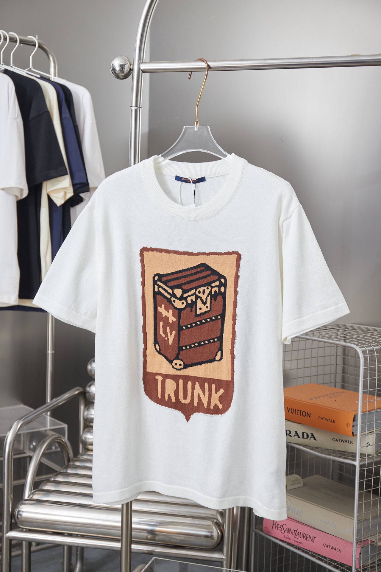 루이비통(LV) 트렁크 플라워 니트 반팔 티셔츠 의류