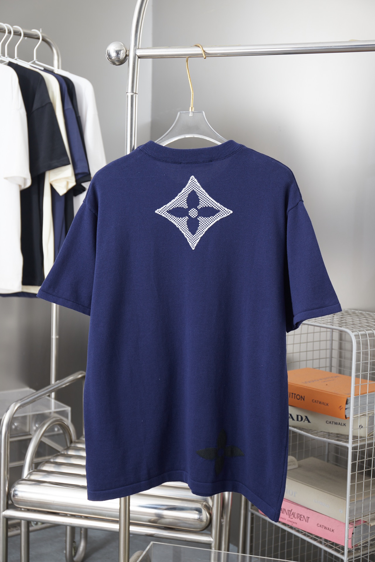 루이비통(LV) 모노그램 자카드 니트 반팔 티셔츠 의류