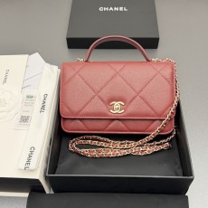 Chanel 샤넬 핸들 WOC 라지 다이아몬드 퀼팅 체인백 (AP4931)