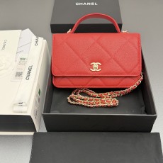 Chanel 샤넬 핸들 WOC 라지 다이아몬드 퀼팅 체인백 (AP4931)
