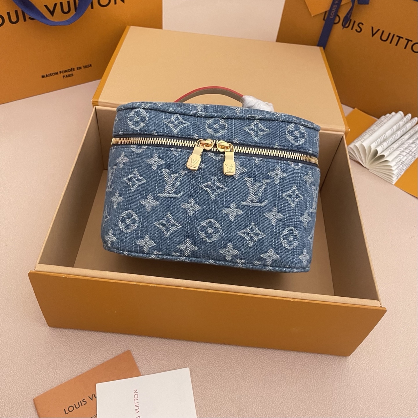 LV 루이비통 나이스(Nice) 미니 코스메틱 케이스 - 모노그램 데님 파우치백 가방