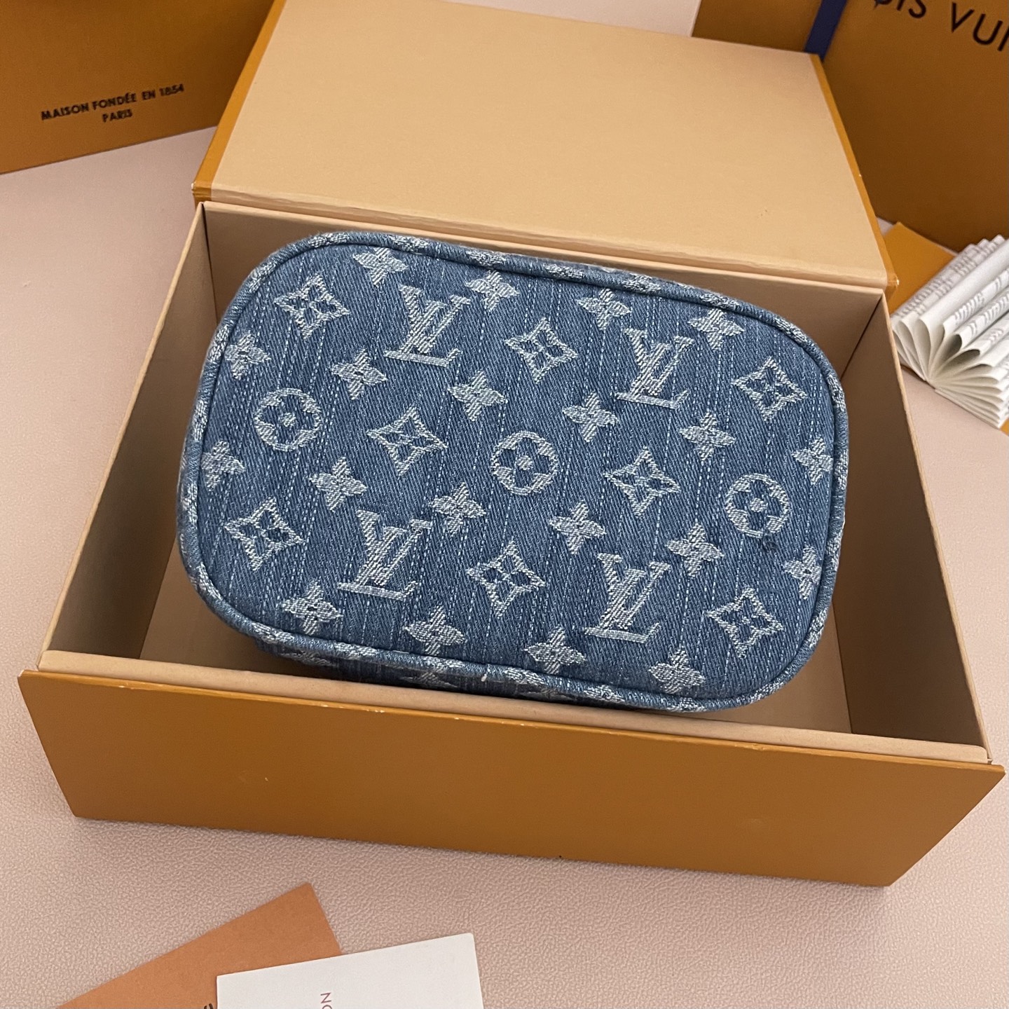 LV 루이비통 나이스(Nice) 미니 코스메틱 케이스 - 모노그램 데님 파우치백 가방
