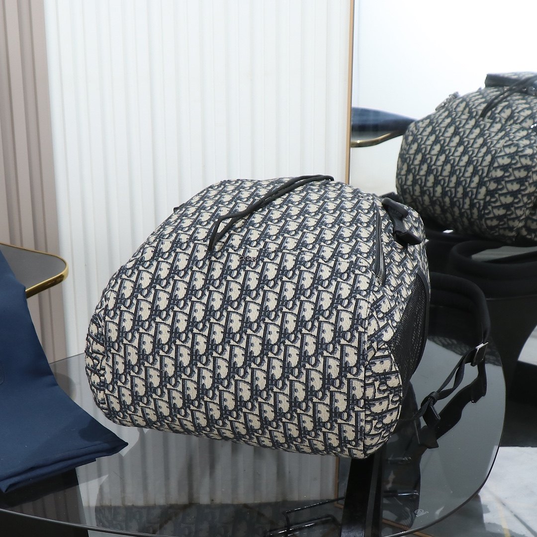 Dior 8 디올 플랩 백팩 베이지 & 블랙 Dior Oblique 자카드 가방