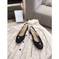 디올(DIOR) 진주 까나쥬 발레리나 슬링백 샌들 신발
