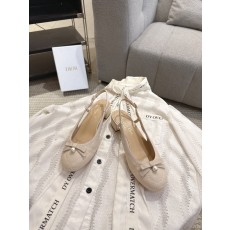 디올(DIOR) 진주 까나쥬 발레리나 슬링백 샌들 신발