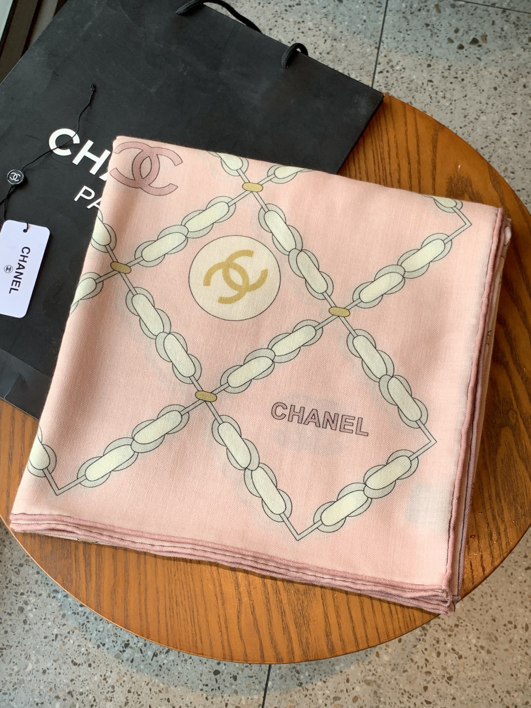 샤넬(CHANEL) 캐시미어 실크 숄 목도리 스카프