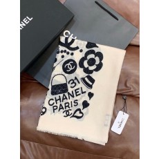 샤넬(CHANEL) 실버 라인 캐시미어 롱 스카프 목도리 스카프