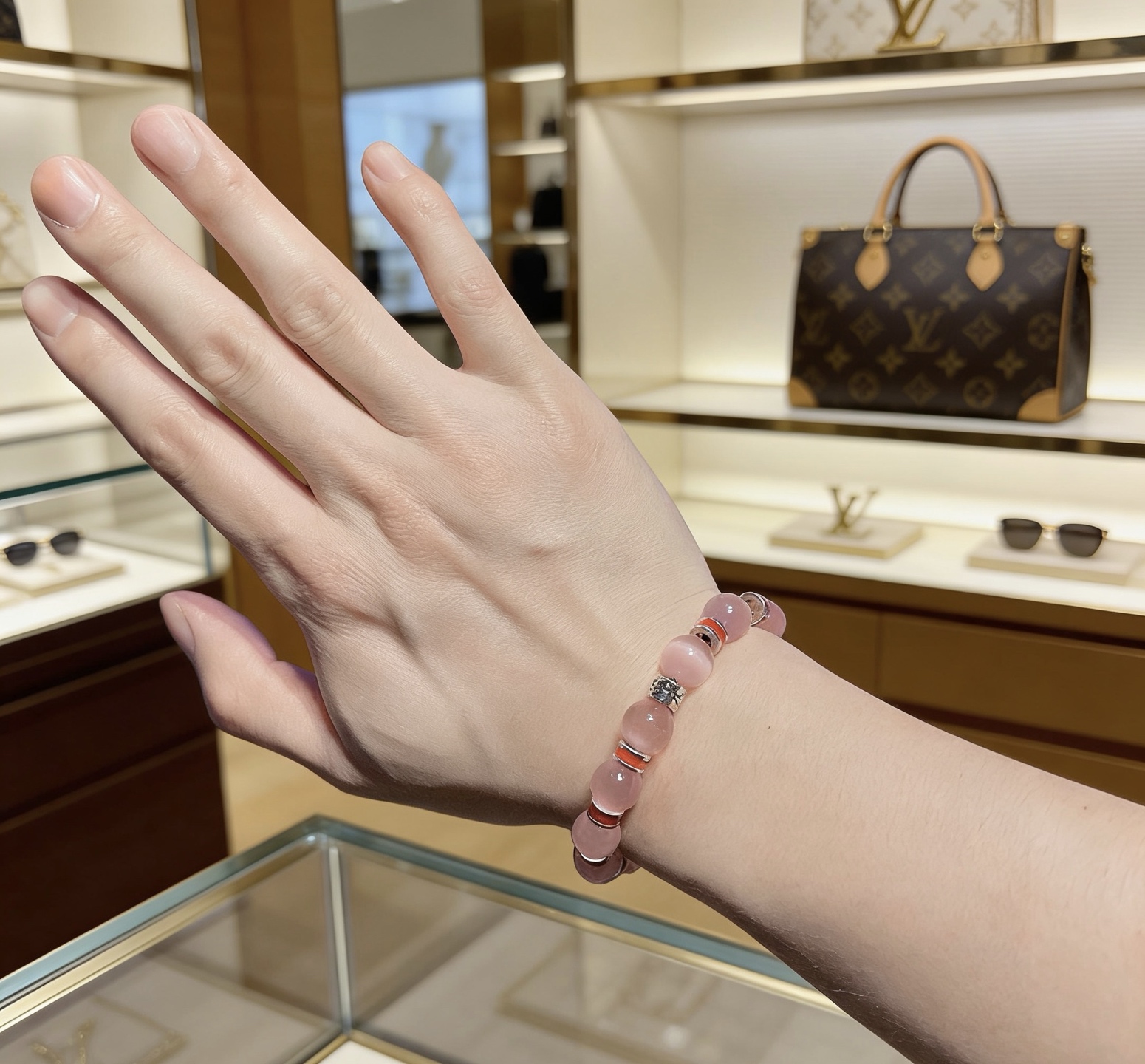 루이비통(LV) 멀티 마노 실버 팔찌 악세사리