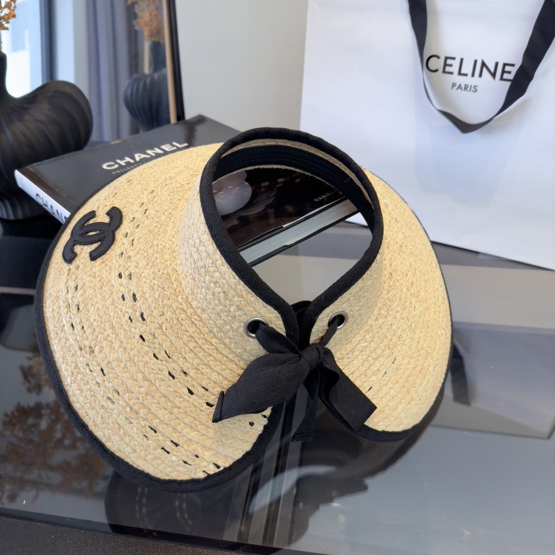 샤넬(CHANEL) 라피아 썬캡 모자