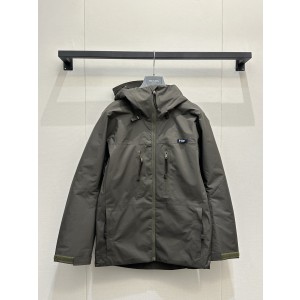 프라다(PRADA) 로고 후드 윈드브레이커 자켓 의류