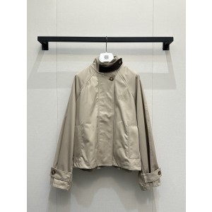 로에베(LOEWE) 배색 벨트 카키 트렌치 코트 의류