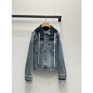 miumiu 미우미우 레이어드 크롭 후드 데님 자켓 재킷 의류