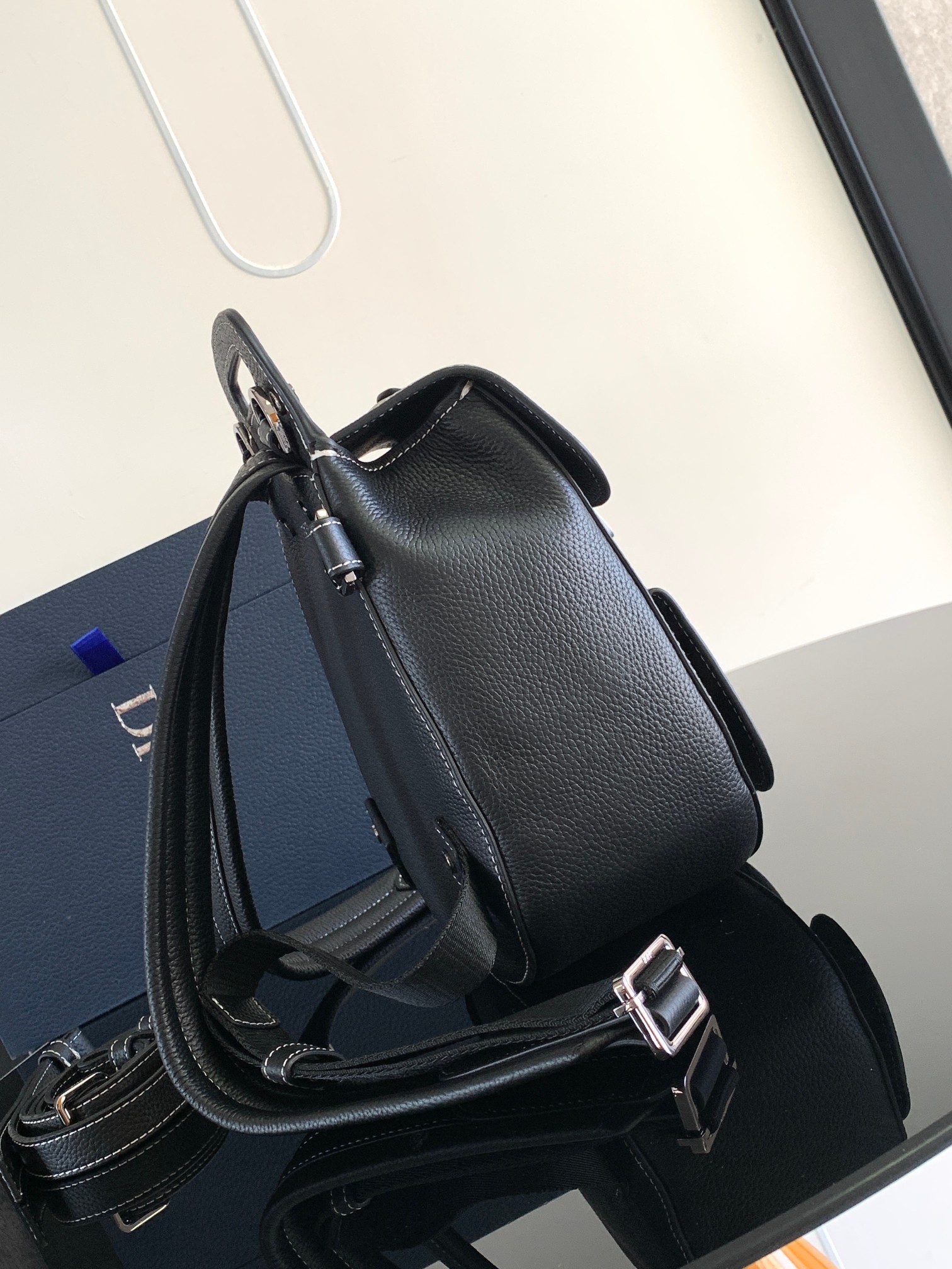 Dior CD 디올 미니 새들 백팩 (네이비 오블리크) 가방