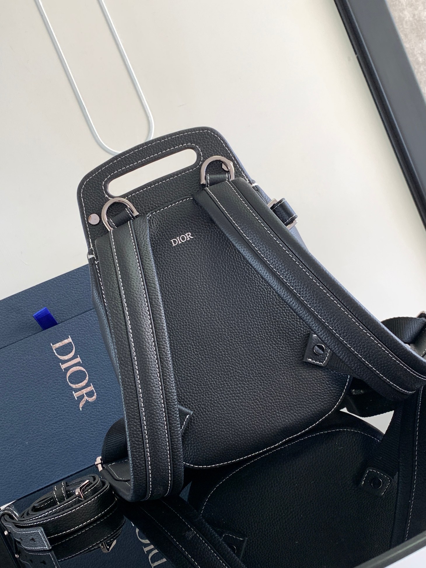 Dior CD 디올 미니 새들 백팩 (네이비 오블리크) 가방