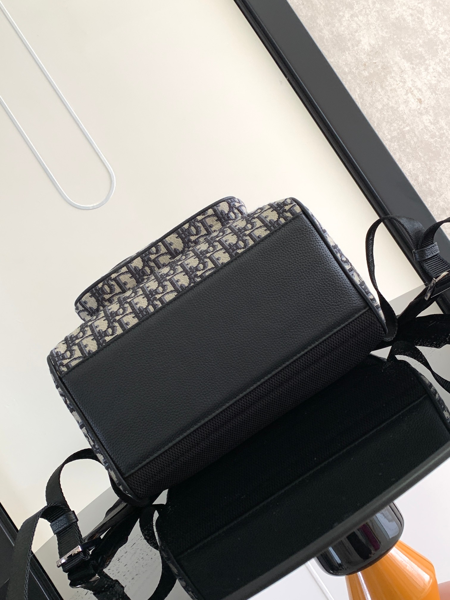 Dior CD 디올 새들 백팩 (베이지 & 블랙 오블리크) 가방