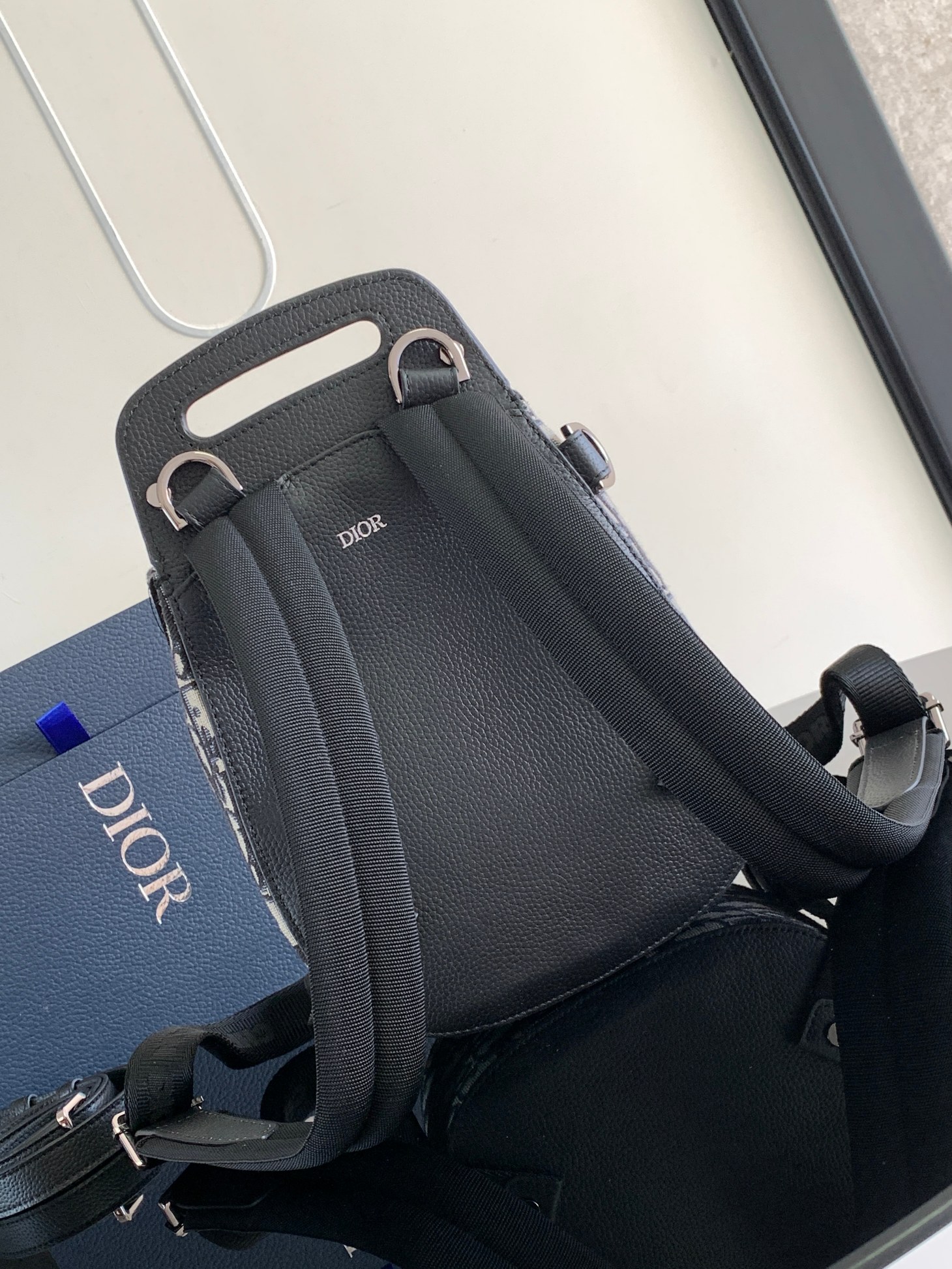 Dior CD 디올 미니 새들 백팩 (네이비 오블리크) 가방