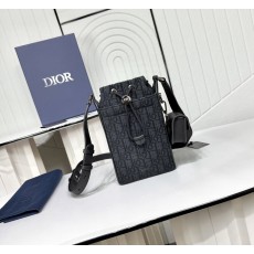 Dior CD 디올 미니 버킷백 (블랙 오블리크 & 블랙 레더) 크로스백 가방