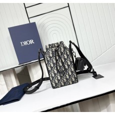 Dior CD 디올 미니 버킷백 (베이지 & 블랙 오블리크) 크로스백 가방