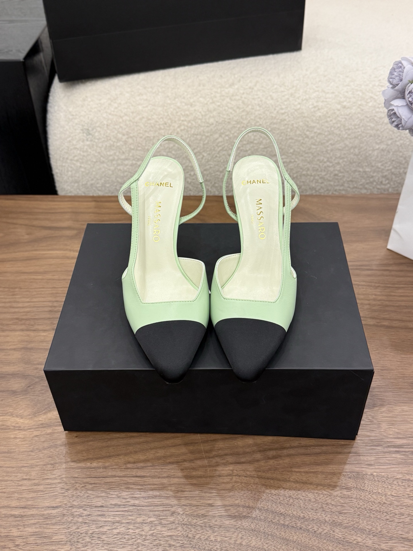 샤넬(CHANEL) 슬링백 하이힐 샌들 신발