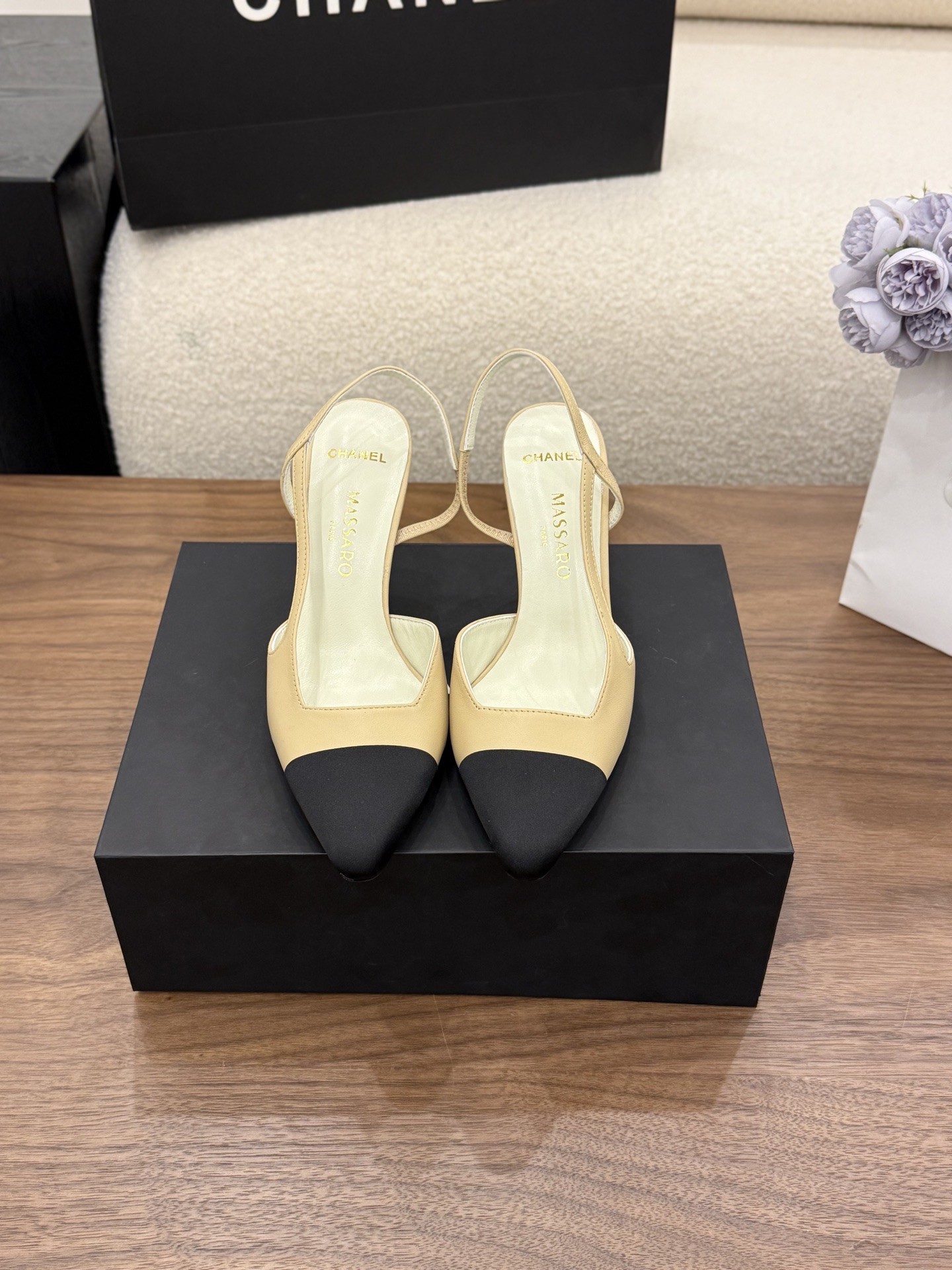 샤넬(CHANEL) 슬링백 하이힐 샌들 신발