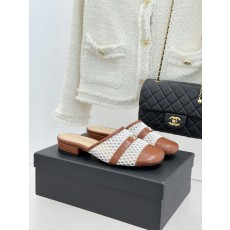 샤넬(CHANEL) 메쉬 콤비 플랫 슬리퍼 샌들 신발