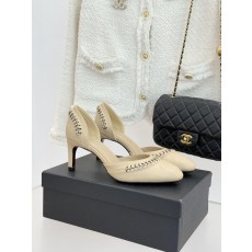 샤넬(CHANEL) 배색 컷아웃 힐 샌들 신발