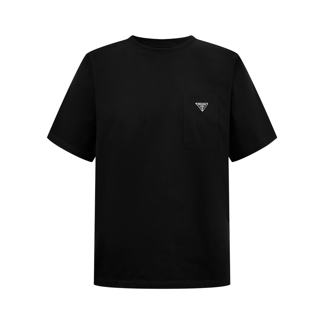 프라다(PRADA) 포켓 삼각 로고 반팔 티셔츠 의류