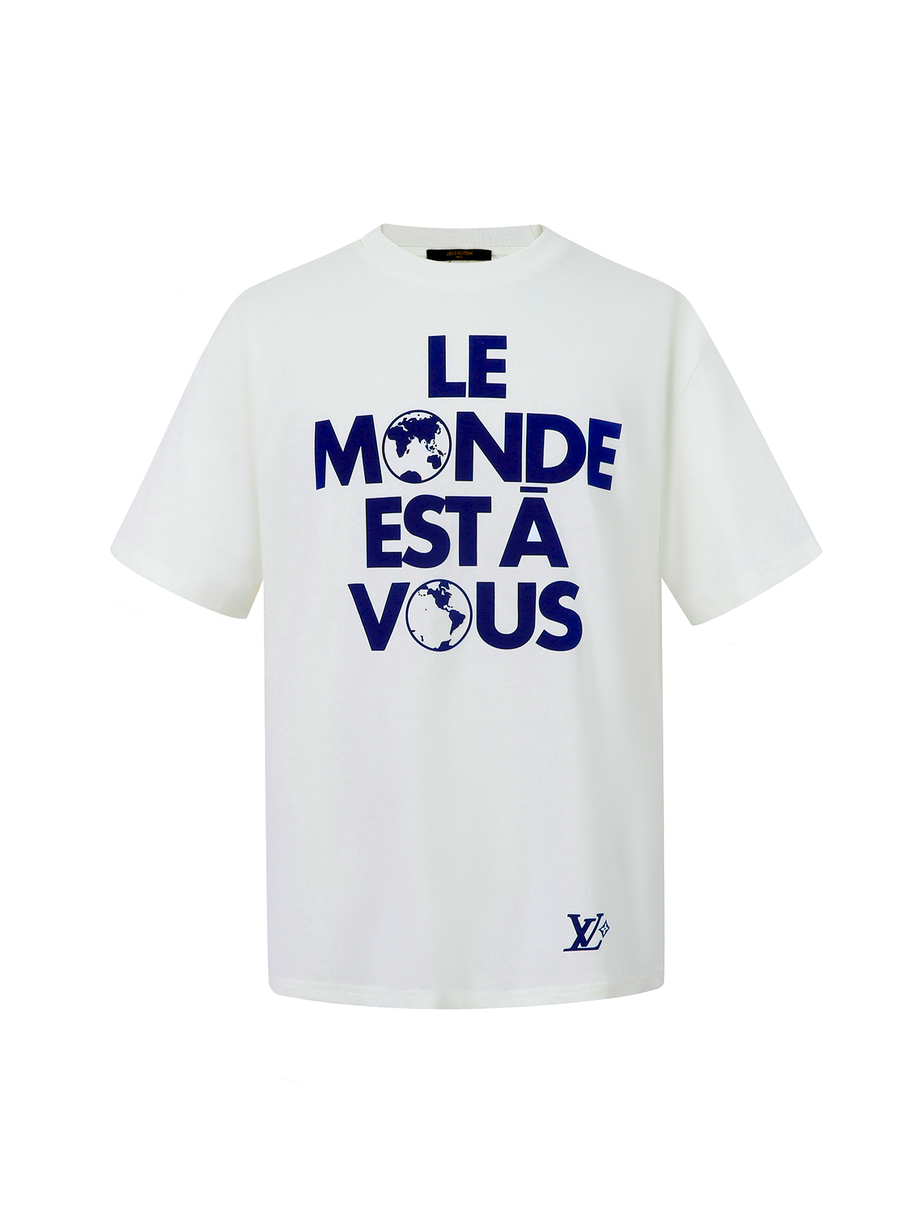 루이비통(LV) 플록 프린트 로고 반팔 티셔츠 의류