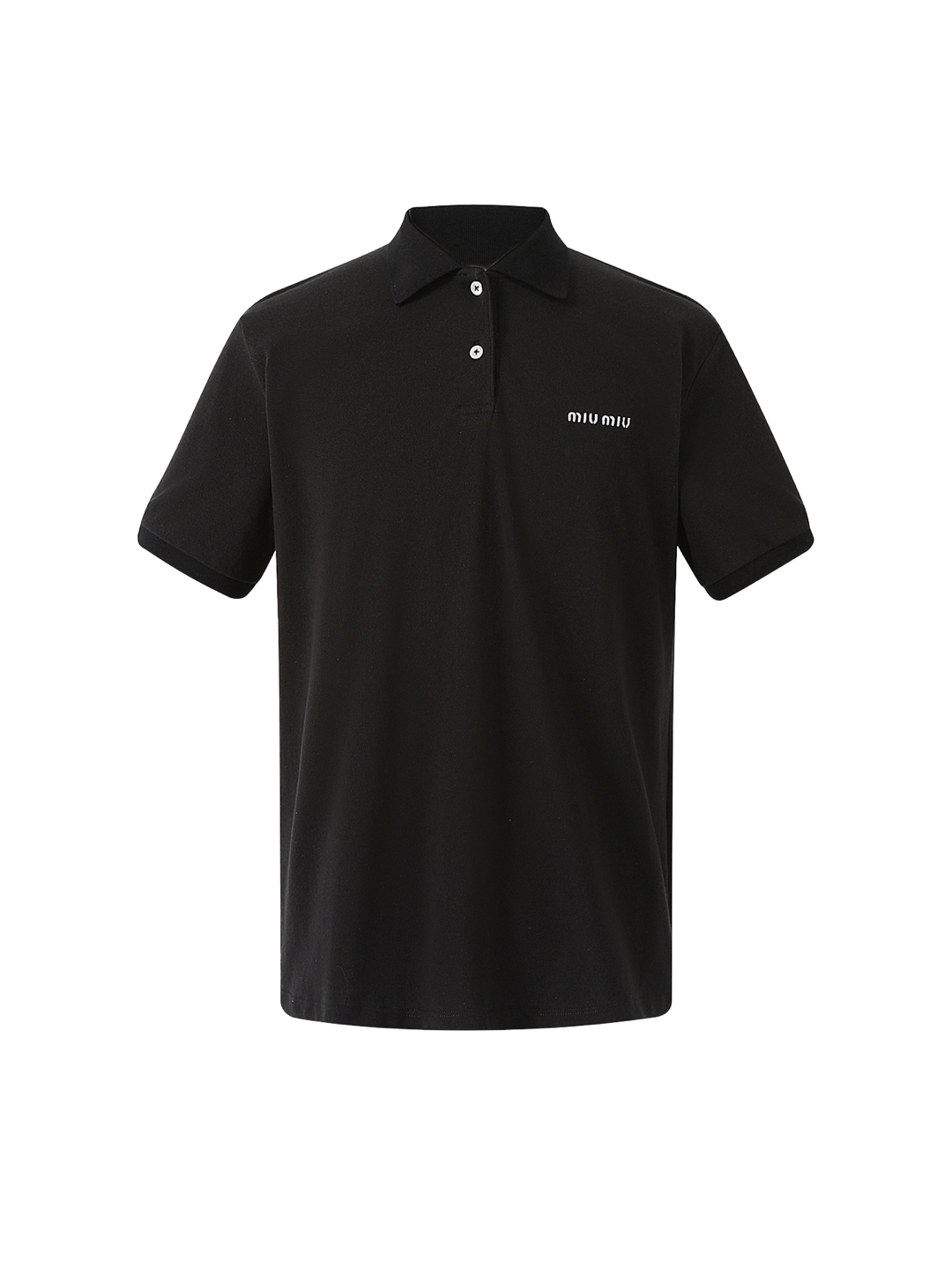 미우미우(MIU MIU) 로고 자수 폴로 반팔 티셔츠 의류