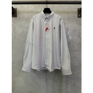 아미(Ami) 하트 자수 스트라이프 셔츠 의류