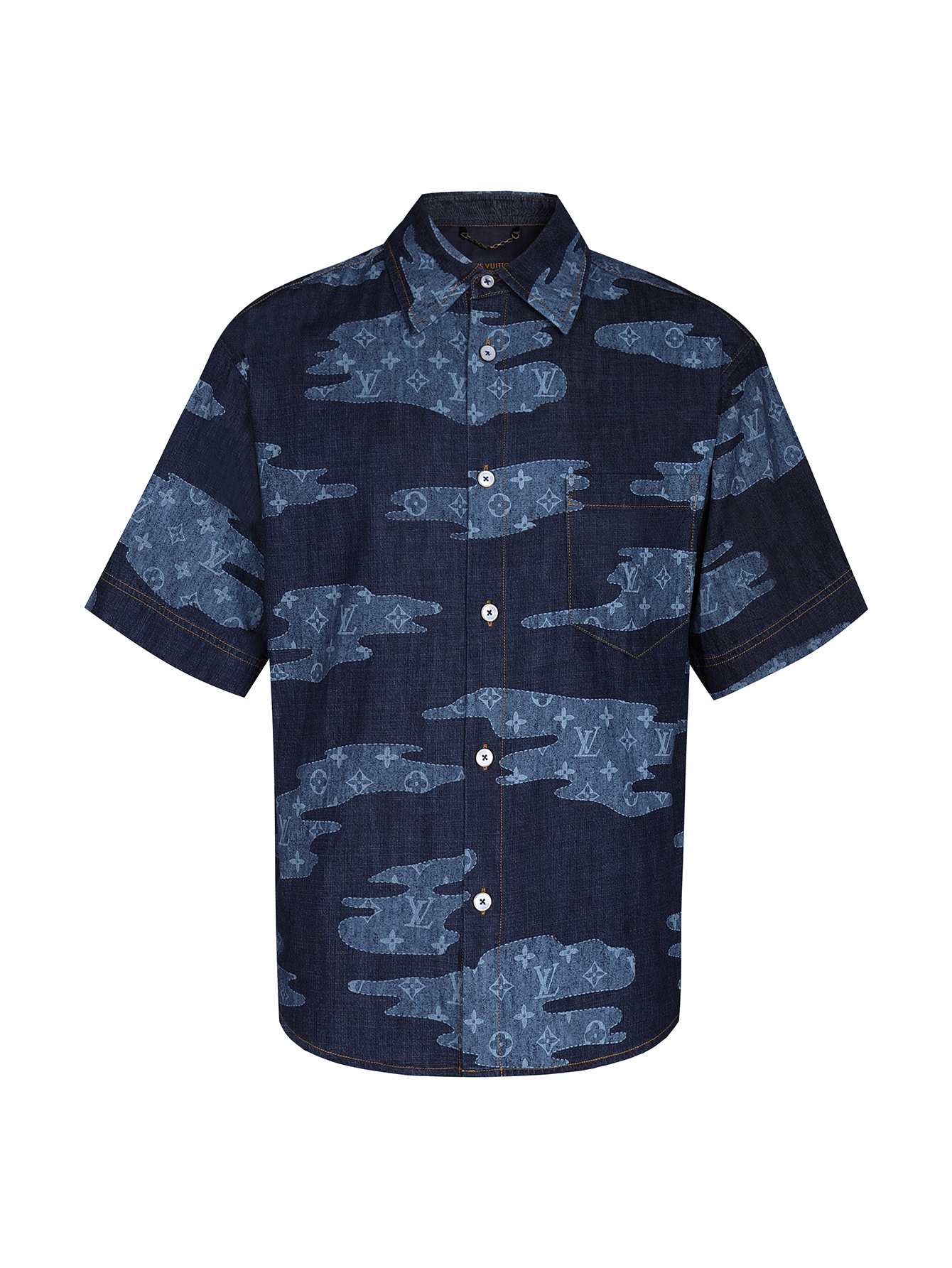 루이비통(LV) 반소매 데님 셔츠 의류