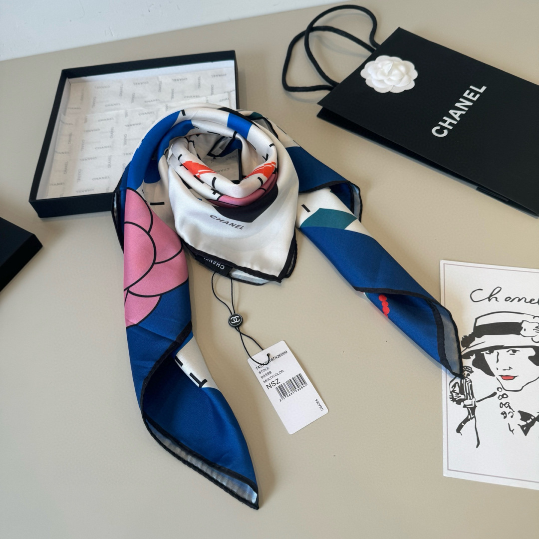 샤넬(CHANEL) No.5 실크 스카프 목도리 스카프